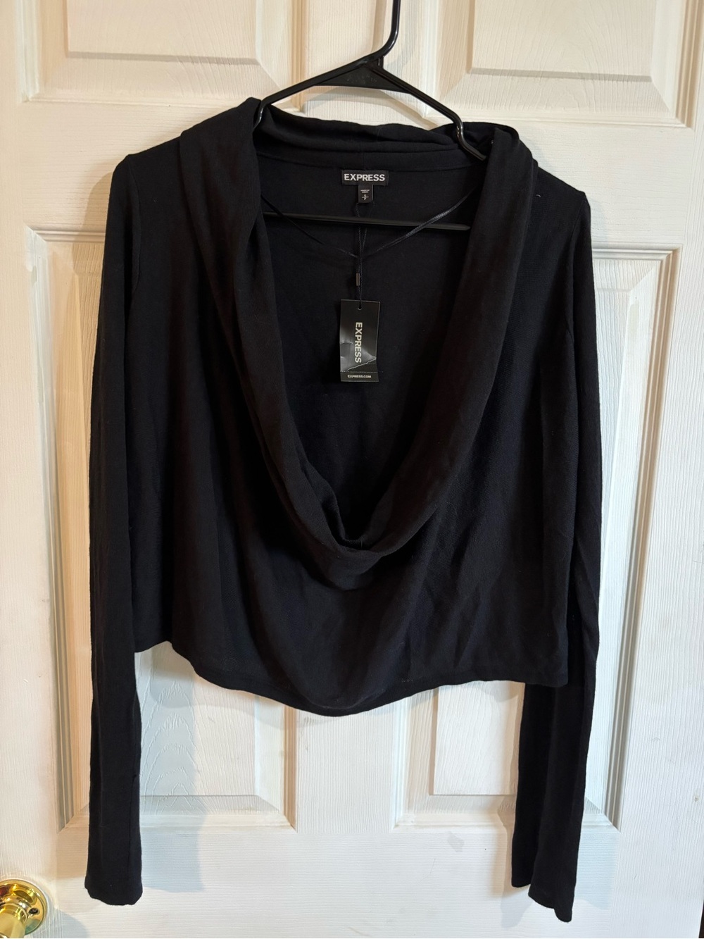 Express Black Cowl Neck Long Sleeve Sweater